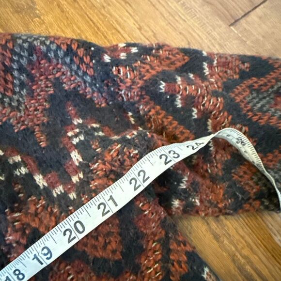 Lucky Brand wool blend chevron southwestern cardigan sweater large - Picture 9 of 12
